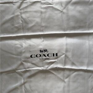 Coach New York Cream Dust Bag with Black Logo
